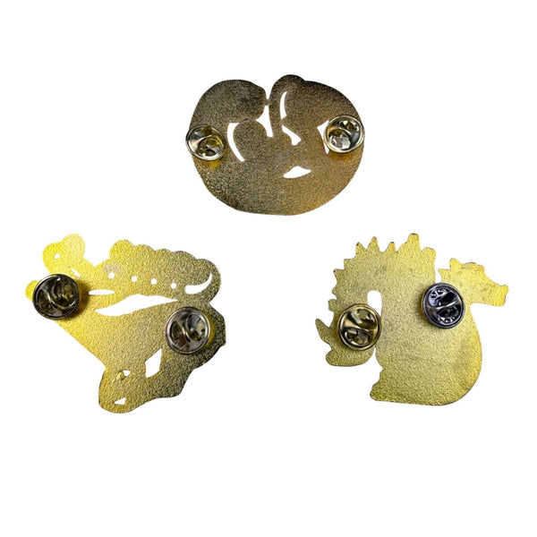 Destination Imagination Gold Tone Multicolor Enamel Museum Art Design Pins