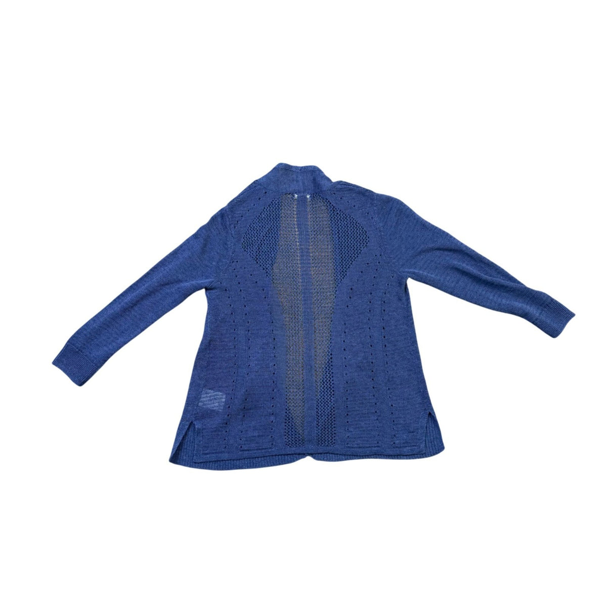 Alfani Womens Blue Open-Front Cardigan Petite Lightweight Knit Sz S