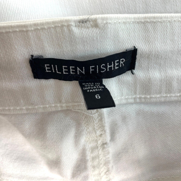 Elieen Fisher Women's White Skinny Jeans Sz 6