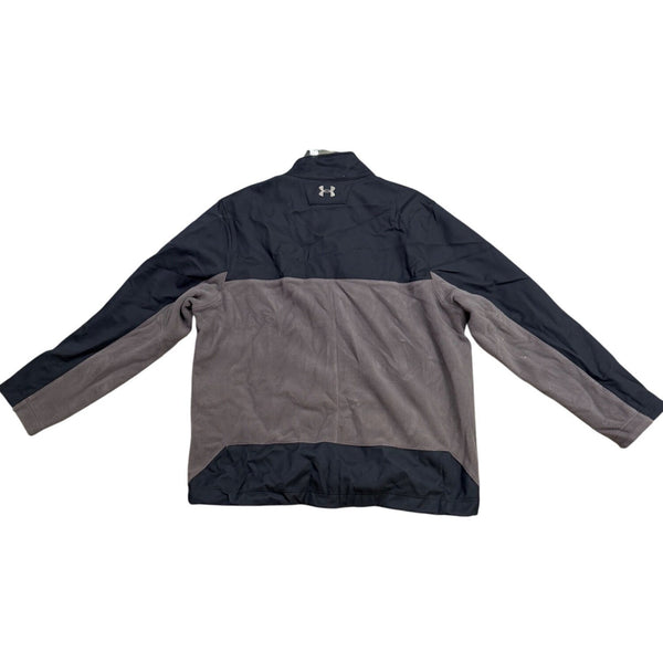 Under Armour Mens Black/Grey Polyester ColdGear Full-Zip Jacket Size XXL
