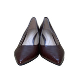 Alfani Women’s Brown Manmade Crocodile-Embossed Pointed-Toe Jeules Heels Sz 7.5M