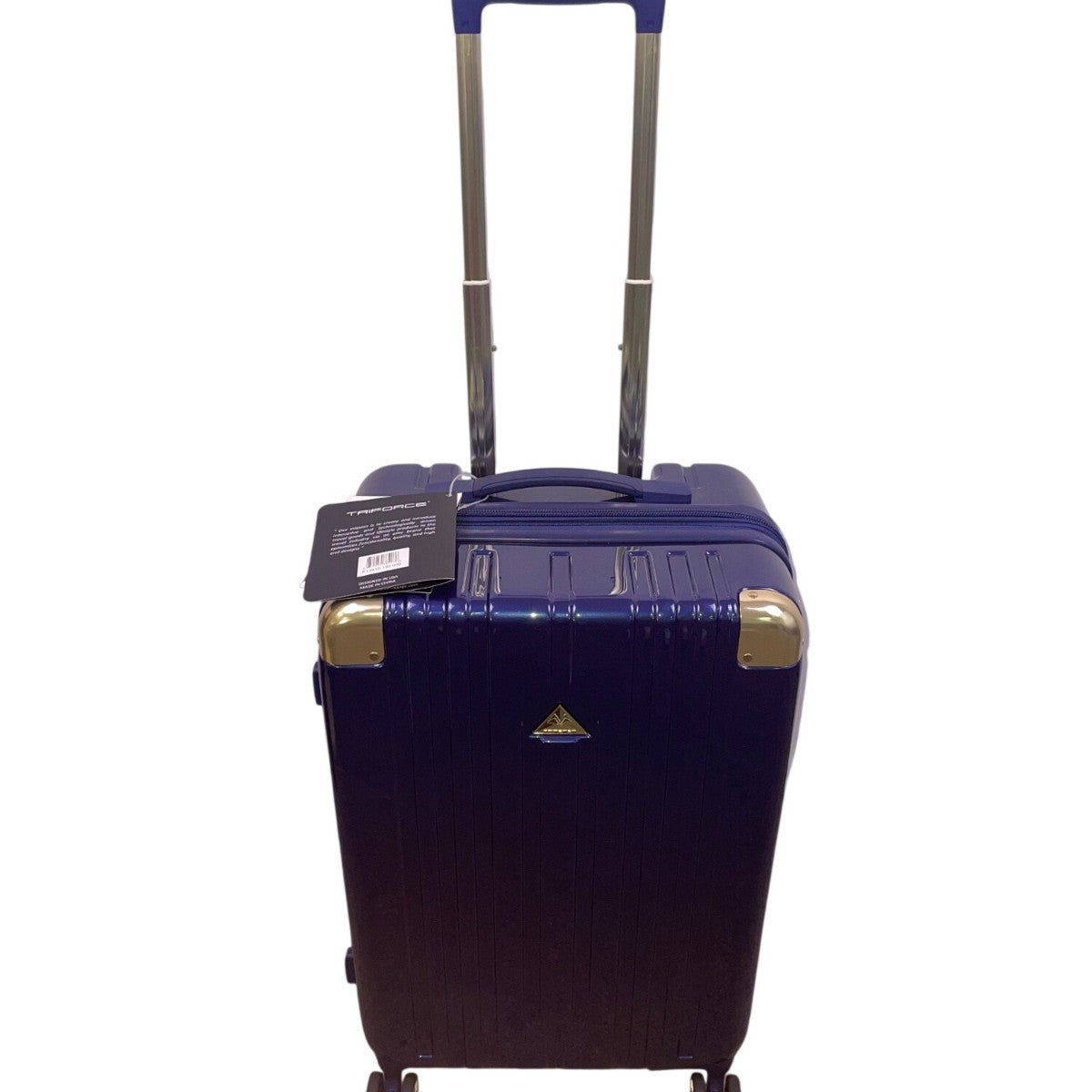 Triforce Navy Blue Telescopic Handle Build-in Scale Allure Collection Luggage