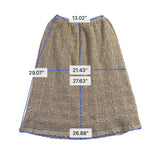 Crochet Beige Cotton Womens Skirt Lined Hand Wash Elastic Waist Philippine Sz 10