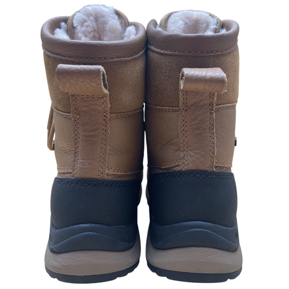 UGG Men’s Brown & Black Leather Suede Waterproof Lace-Up Winter Boots Size 7.5