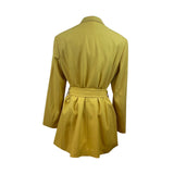 John Meyer Women's Yellow Polyester/Spandex Belted Blazer Jacket Size 10