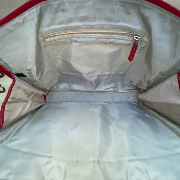 Levenger Women’s Red Leather Briefcase Laptop Bag Dual Handles & Shoulder Strap