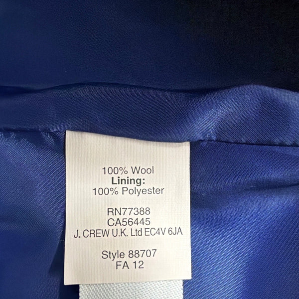 J. Crew Womens Blue Wool Pencil Skirt Fully Lined Slim Fit Business Casual Sz 2