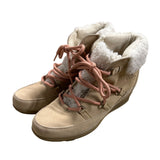 Sorel Women’s Leather Lace Boots Faux Fur Sz 11