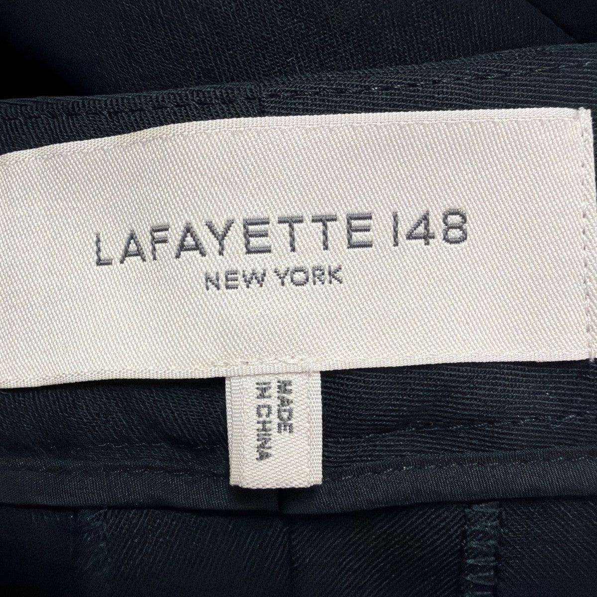 Lafayette 148 Black Wool & Elastane Womens Straight-Leg Trousers Size 12