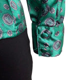 Oscar De La Renta Womens Green Bow Blouse Vintage Retro Style Top Sz 6