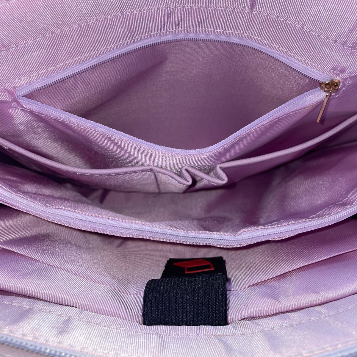 Nubily Women’s Lavender Faux Leather With Long Straps Zipper Pocket Laptop Tote