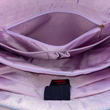 Nubily Women’s Lavender Faux Leather With Long Straps Zipper Pocket Laptop Tote