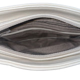 Liz Claiborne Women’s Bone White Faux Leather Adjustable Strap Crossbody Bag