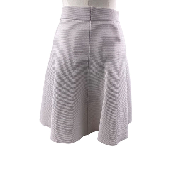 Rebecca Taylor Womens Beige Ribbed Knit Flared Skirt Sz S