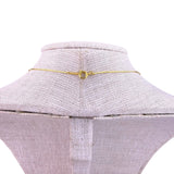 Gold Tone Womens Filigree Leaf Pendant Necklace Chain Japan Vintage