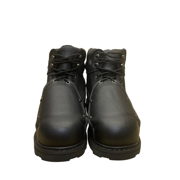 Mens Black Work Boots ASTM Steel Toe Slip-Resistant Size 10M