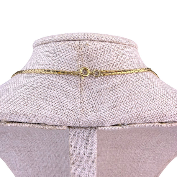 Gold Tone Womens Two-Strand Chain Necklace Minimalist Polish Finish