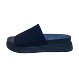 Alegria Women’s Black Textile Arch Support  Platform Slide Sandals Size 37