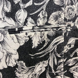 Norton McNaughton Womens Black/White Wool Blend Floral Print Blazer Jacket Sz 4