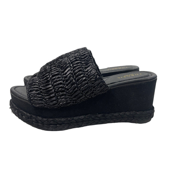 Torgeis Women's Black Platform Sandals Sz 10 (EU 42) NWB