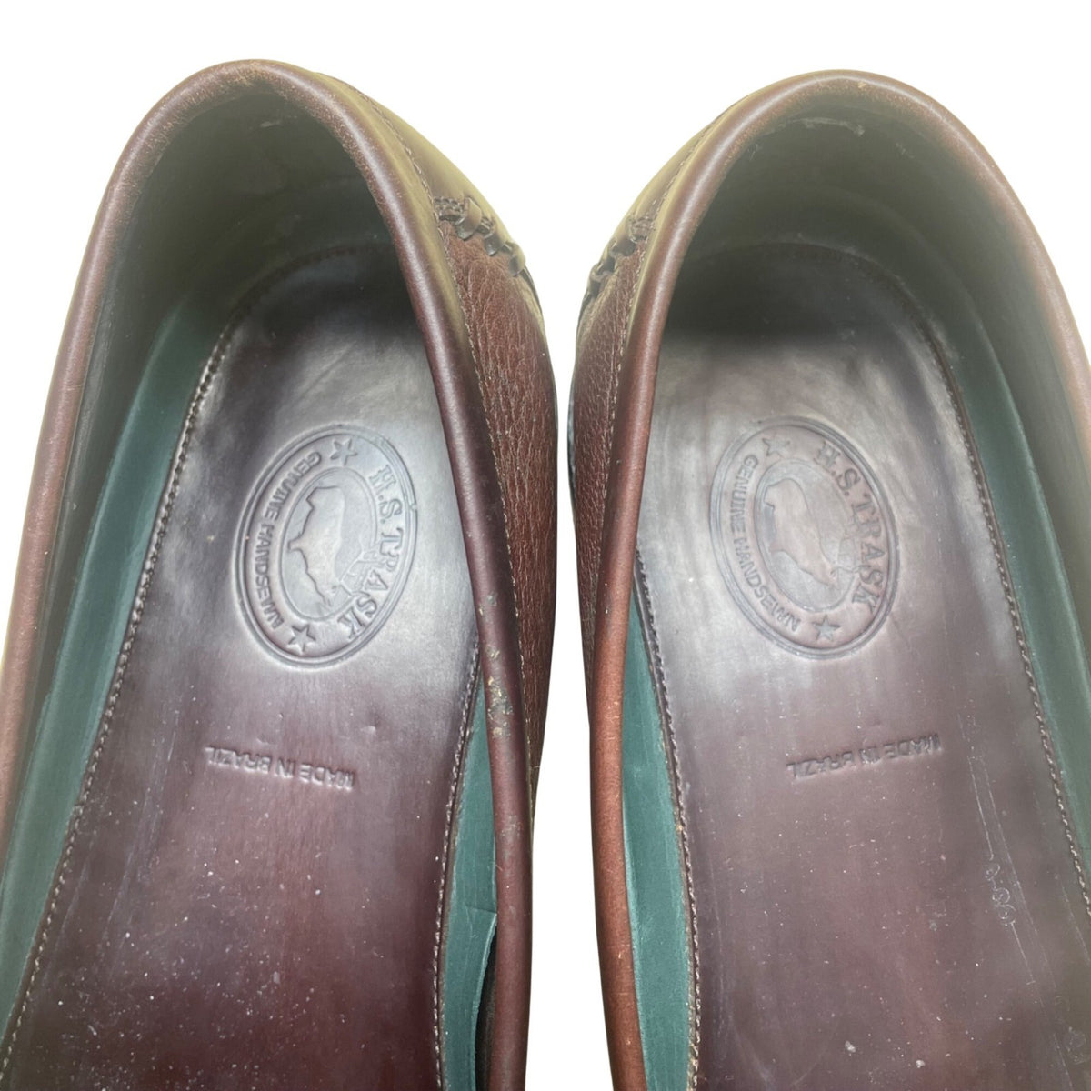 H.S. Trask Men’s Brown Leather Tassel Slip-On Loafers Size 12N