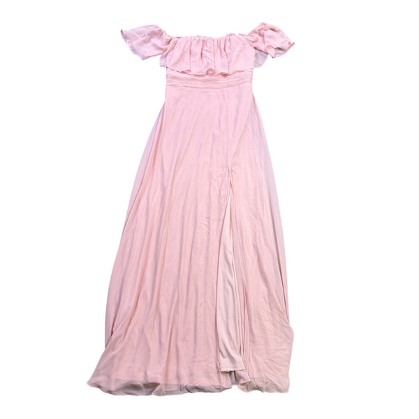 Ever Pretty Womens Pink Polyester Off Shoulder Maxi Dress Size L