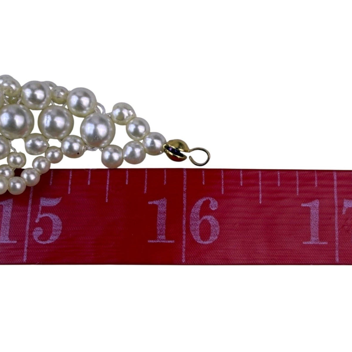 Multi-Strand Faux Pearl Gold-Tone Bib Necklace Womens Jewelry Elegant