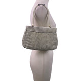 Vintage Whiting & Davis Women’s White Alumesh US Made Beaded Shoulder Bag
