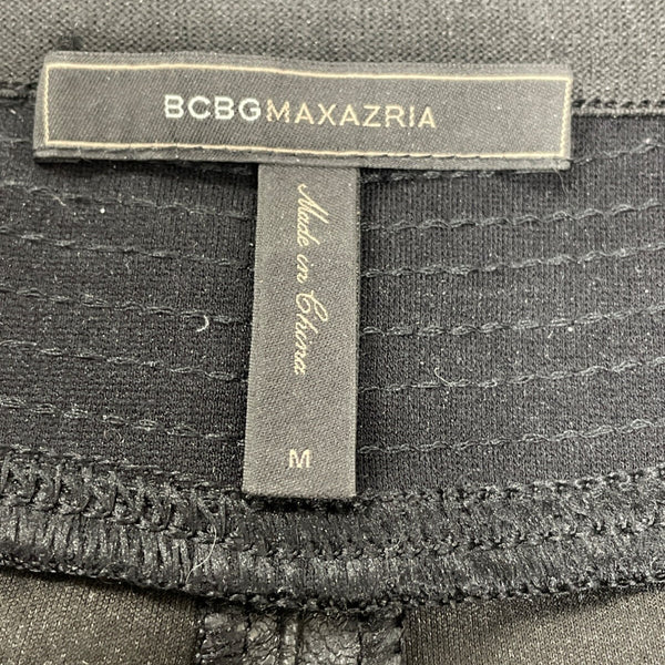 BCBG Maxazria Women's Black Moto Pants BlackFaux Leather Pants Size M