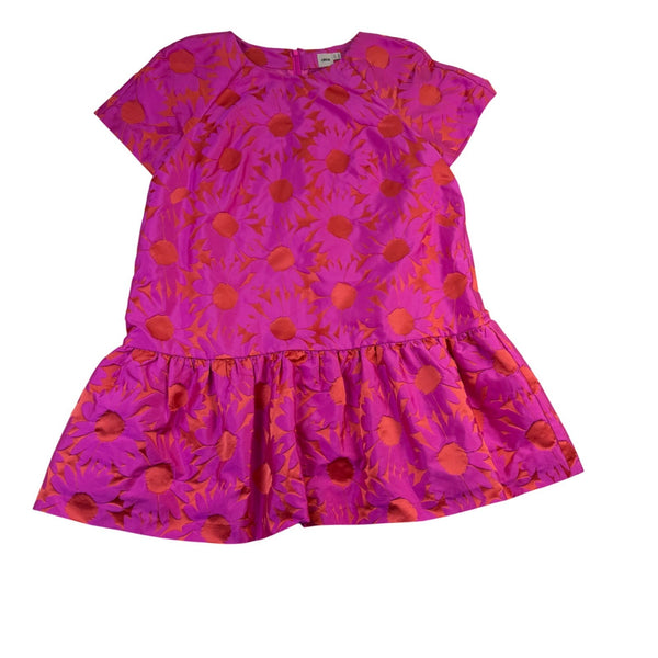 ASOS Womens Pink & Orange Floral Print Drop Hem Dress Size 14