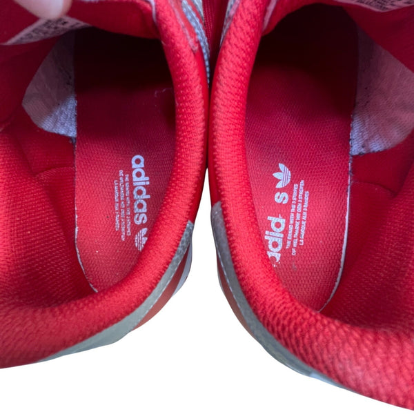 Adidas Men’s Red Leather With Silver Stripes Lace-Up Samoa Sneakers Size 12