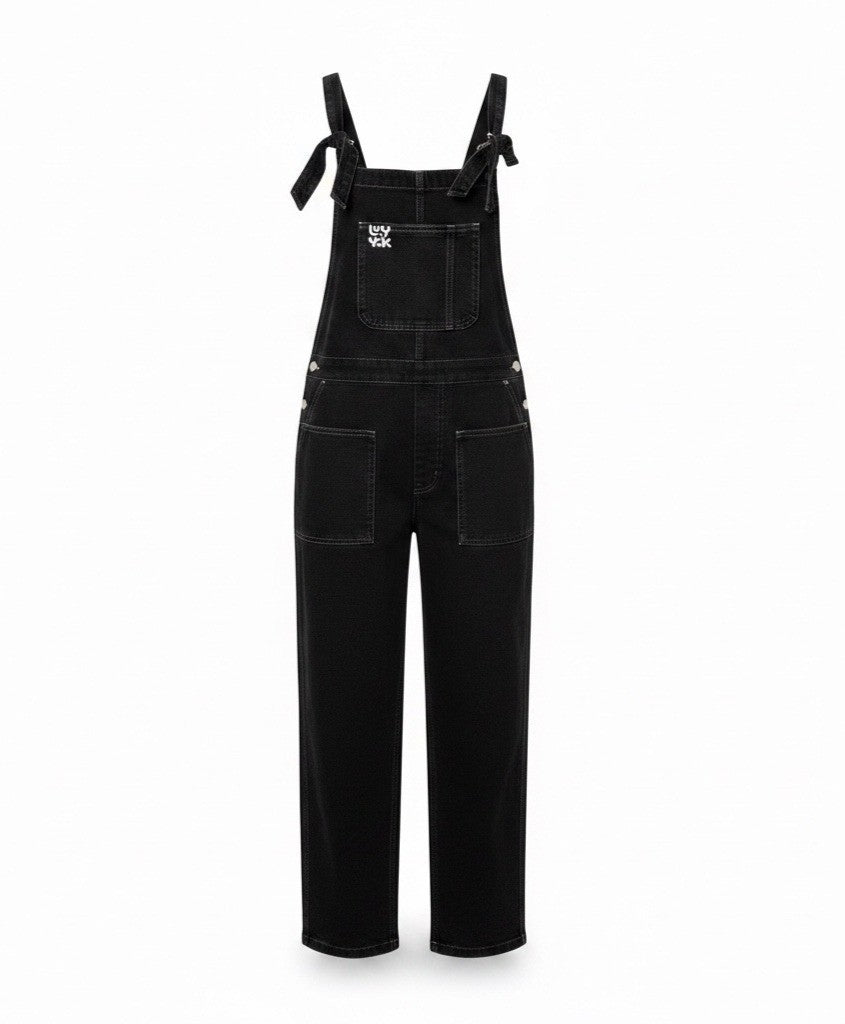 Lucy & Yak Womens Black Corduroy Overalls Adjustable Size UK 8R