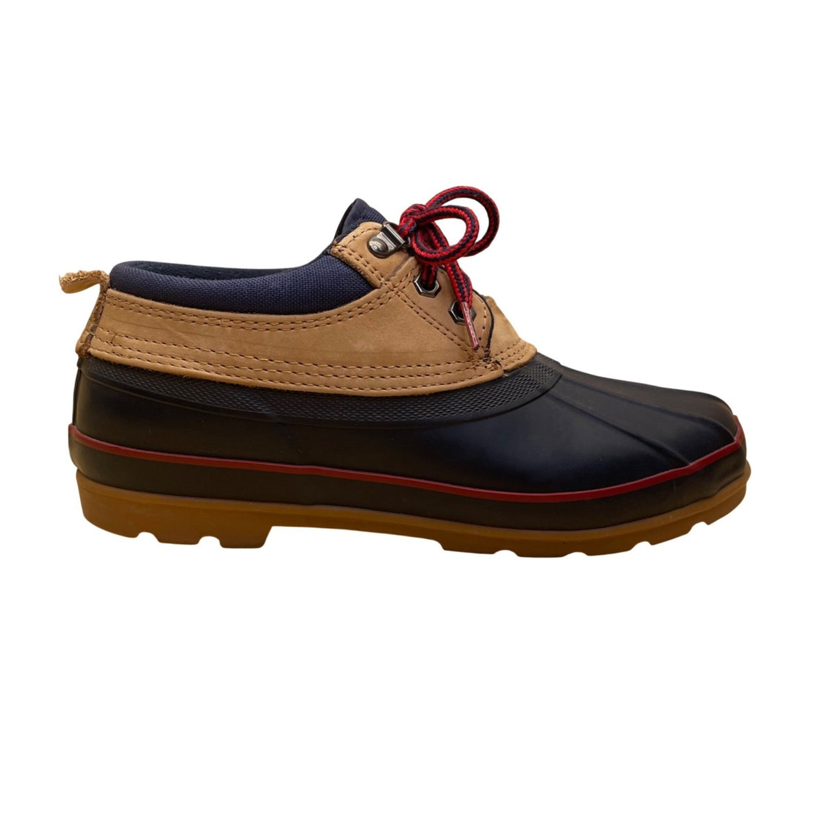 Lands End Men’s Brown & Blue Rubber Water-Resistant Outdoor Duck Shoes Size 9