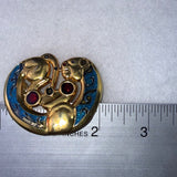 Destination Imagination Gold Tone Multicolor Enamel Museum Art Design Pins