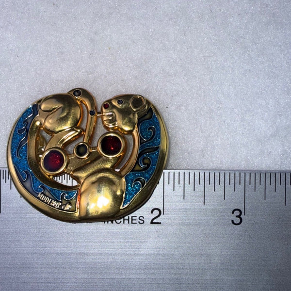 Destination Imagination Gold Tone Multicolor Enamel Museum Art Design Pins