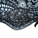 Vera Bradley Women’s Black Floral Mandala Pattern Adjustable Strap Crossbody Bag