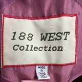 188 West Collection Unisex Pink Multicolor Silk Tracksuit Retro Style Size  XL