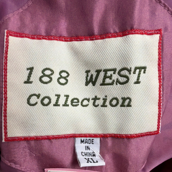 188 West Collection Unisex Pink Multicolor Silk Tracksuit Retro Style Size  XL
