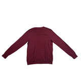 Calvin Klein Mens Red Merino Wool V-Neck Sweater Classic Fit Lightweight Size M