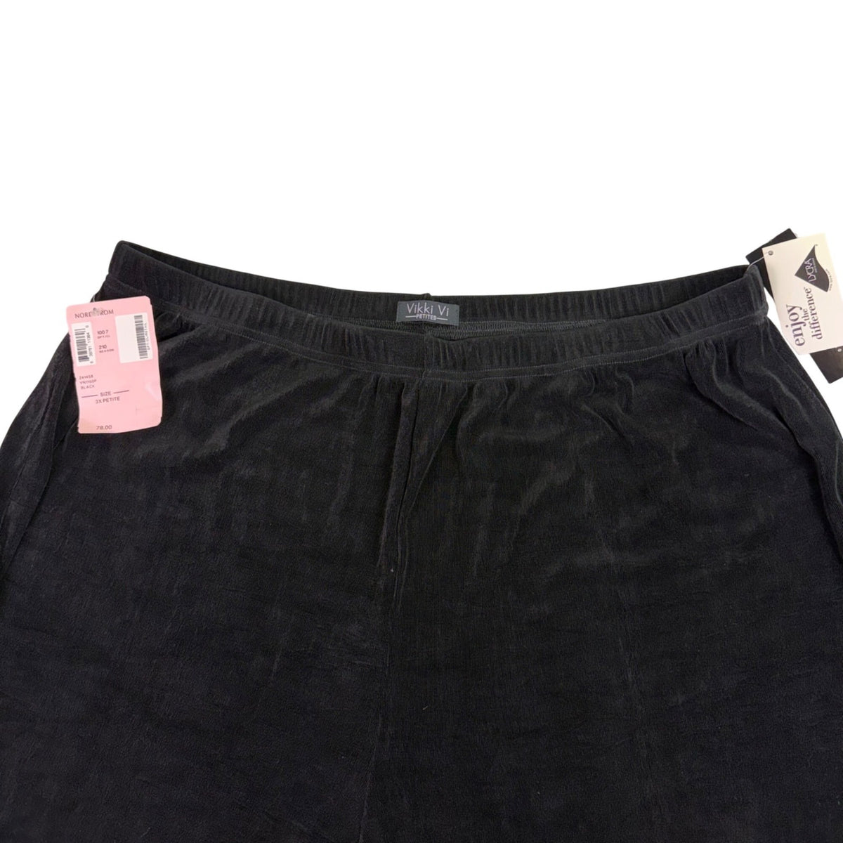 Vikki Vi Womens Black Acetate & Lycra Pull-On Pants 3XP