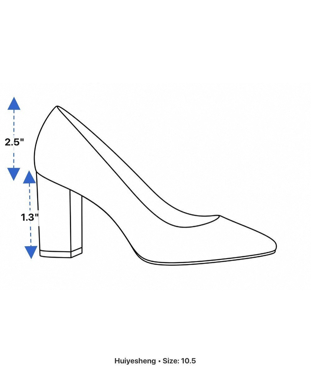 Huiyesheng Women’s Blue Rhinestone Bow Low-Heel Pointed-Toe Flats Size US10.5