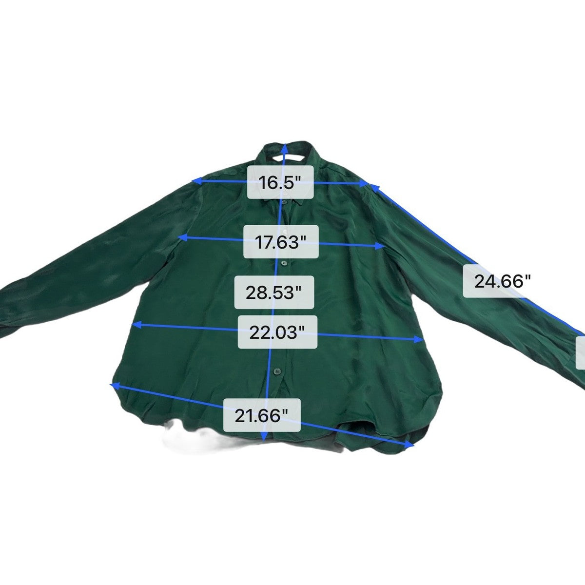 Zara Womens Green Satin Button-Up Long Sleeve Shirt Chic Fashion Sz XL