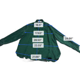 Zara Womens Green Satin Button-Up Long Sleeve Shirt Chic Fashion Sz XL