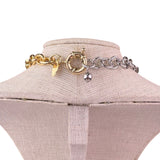 Chicos Womens Gold Tone & Silver Tone Chain Necklace Mixed Metal Design