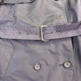 Banana Republic Womens Navy Trench Coat Polyester Fabric Belt Tie Petite Size S