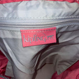 Kipling Women’s Coral Red Nylon  Expandable Zipper Closure Shoulder Bag