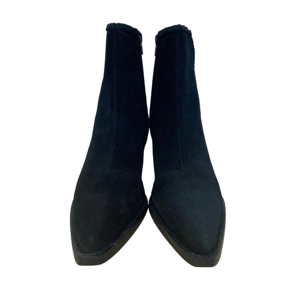 Coconuts By Matisse Women’s Black Leather Side Zipper Heeled Ankle Boots Size 6M