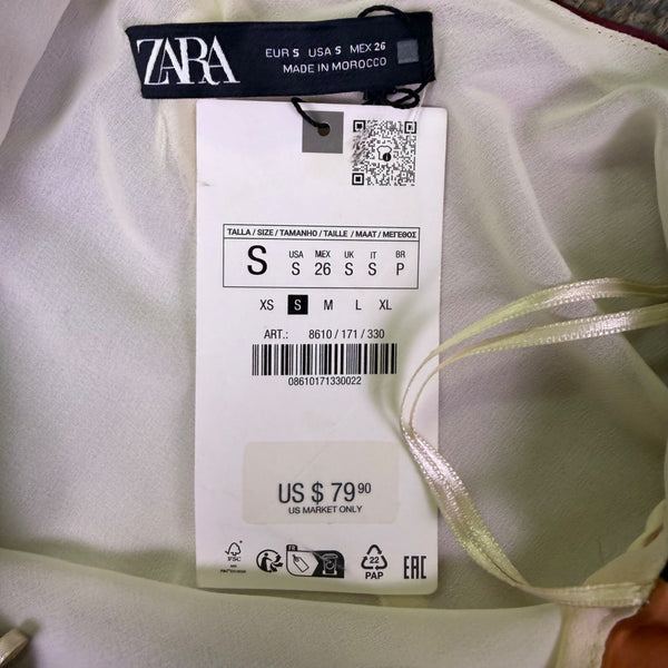 Zara Womens Multicolor One-Shoulder Maxi Dress Size S