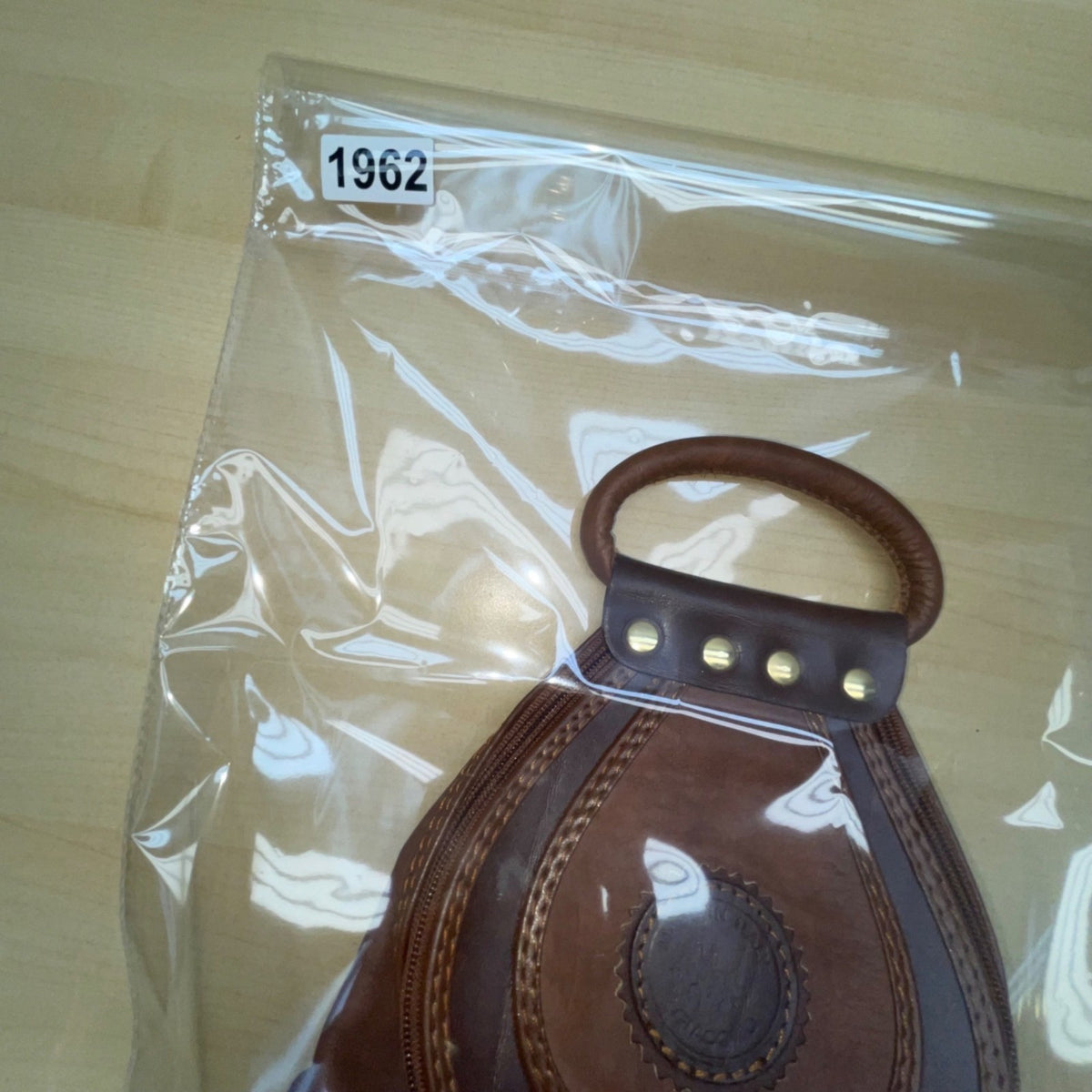Giaccomo Men’s Brown Leather With Brass Zippers Crossbody Sling Backpack
