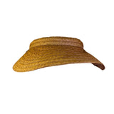 Liz Claiborne Brown Woven Straw Adjustable Sun Visor With Sweatband